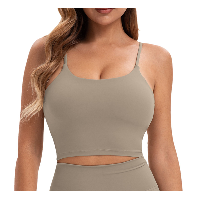 Custom High Elastic Breathable Yoga Top Vest Quick Dry Sports Underwear Small Chest Straps for Running Fitness Sportswear Bra