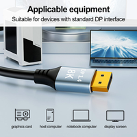 Câble 8K de haute qualité, 8K 60Hz, 4K 240Hz, transfert audio-vidéo, câble DP V1.4 pour projecteur HDTV, moniteur, jeu visuel 3D