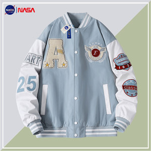<span class=keywords><strong>Chaqueta</strong></span> Blazer de Béisbol Estilo Americano de la <span class=keywords><strong>NASA</strong></span> para Hombre y <span class=keywords><strong>Mujer</strong></span>, Nueva Colección Otoño-Invierno, Holgada, Moderna, de Marca, para Parejas, Casual, con Cierre de un Solo Botón - Product Image 3