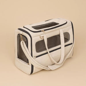 Sac de transport pliable <span class=keywords><strong>en</strong></span> velours côtelé respirant pour chien et chat, sac à dos de voyage approuvé par les compagnies aériennes pour petits <span class=keywords><strong>chiens</strong></span> et chats - Product Image 1