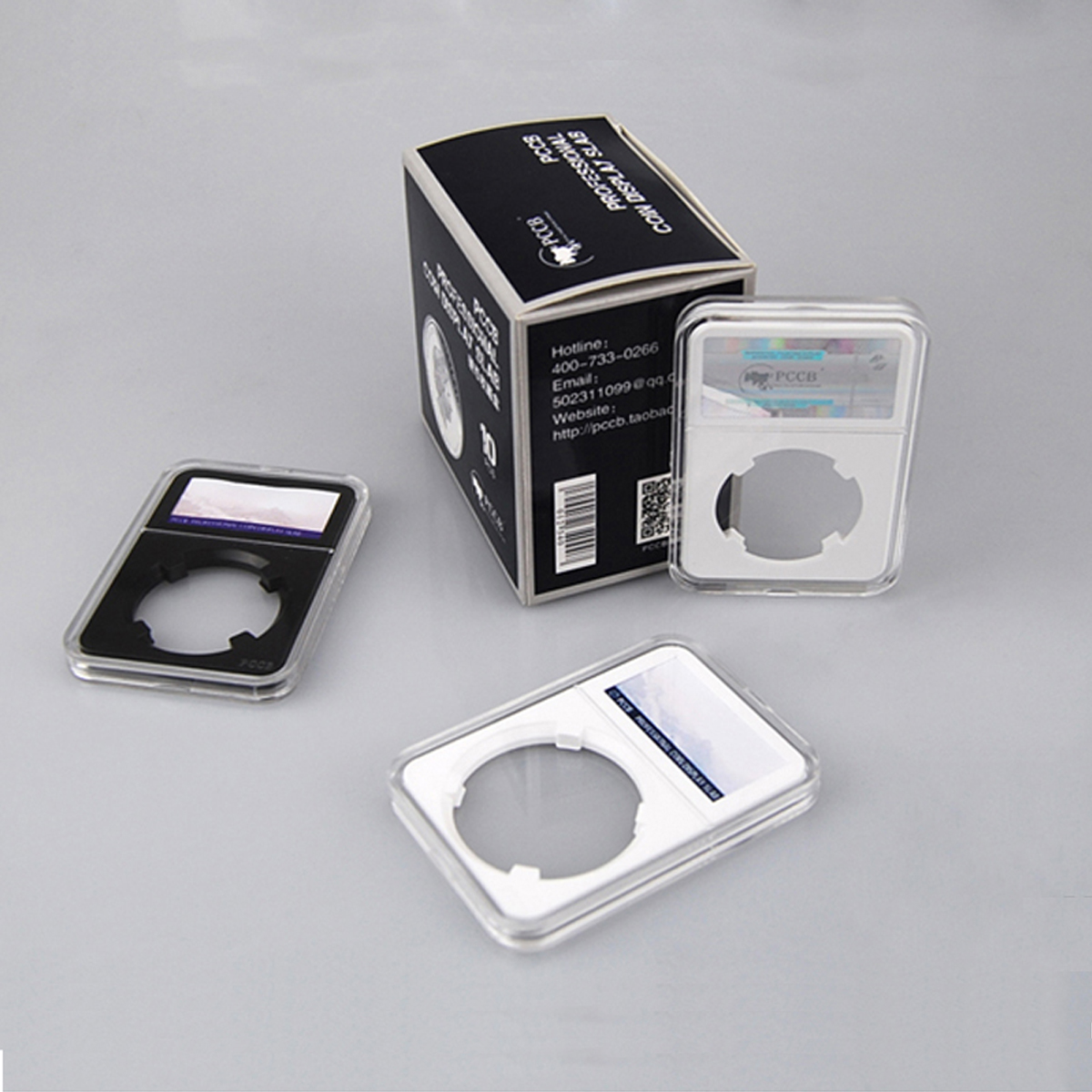PCCB コインスラブホルダー 1個 家庭用収納ボックス NGC・PCGS鑑定コイン用 ディスプレイ保管ケース プラスチック製 アクリルボックス
