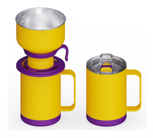 Biểu Tượng Tùy Chỉnh Thép Không Gỉ Cắm Trại Bộ Lọc Cà Phê Thiết Lập Di Động Ngoài Trời Đổ Hơn Pha Kit Với Treo Tai Loại Lọc - Product Image 2