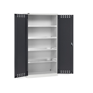 PERFOM140 armadio per dispositivi di stoccaggio chimico 2 porte a battente 4 scomparti interni stagni dimensioni W1023 X D555 X H2000 - Product Image 1