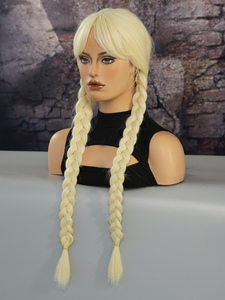 Blonde <span class=keywords><strong>mercredi</strong></span> <span class=keywords><strong>Addams</strong></span> <span class=keywords><strong>perruque</strong></span> femmes longue tressée <span class=keywords><strong>mercredi</strong></span> <span class=keywords><strong>Addams</strong></span> Costume <span class=keywords><strong>perruque</strong></span> avec frange <span class=keywords><strong>Addams</strong></span> famille Cosplay perruques pour Halloween - Product Image 4