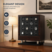 Boîte à remontoir automatique avec déverrouillage par empreinte digitale, écran tactile LCD, pour 8 et 16 montres, avec tiroirs
