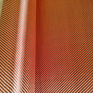 Tissu hybride en sergé 2x2 <span class=keywords><strong>Kevlar</strong></span> orange et <span class=keywords><strong>fibre</strong></span> de <span class=keywords><strong>carbone</strong></span> - Product Image 5