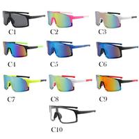 À la mode 100% UV coupe-vent Sport cyclisme miroir lentille une pièce grandes lunettes pour hommes équitation Viper lunettes de soleil avec Logo personnalisé