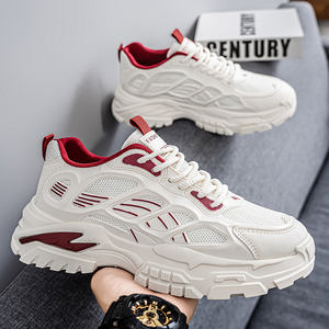 Vente directe usine – Chaussures décontractées de sport pour hommes, antidérapantes, rehaussantes, mocassins respirants en maille, souples, à lacets, automne-printemps - Product Image 2