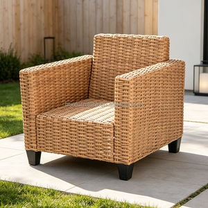 <span class=keywords><strong>Fauteuil</strong></span> d'extérieur en rotin de luxe moderne, résistant à l'eau et aux UV, chaise longue de patio en osier, canapé une place, vente chaude directe usine - Product Image 2
