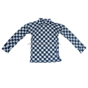 Vendita Calda Estiva Camicie Traforate per Bambini con Stampa Floreale e a Quadretti, Vendita all'Ingrosso di Top in Rete a Maniche Lunghe per Bambine - Product Image 2