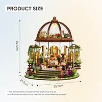 Kit de maison miniature DIY ODM 2025, nouvelle villa suspendue Sky Garden avec éclairage LED, bois, métal, plastique, papier, jouet à l'échelle 1:32