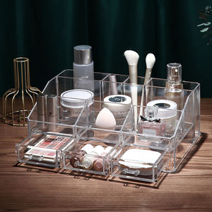 אקריליק איפור ארגונית למקרה קוסמטי מברשות שפתון צלליות פלסטיק שידת איפור אחסון ארגונית box - Product Image 3