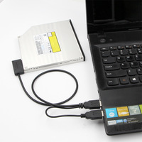 Cavo USB 2.0 Super Veloce CORD per SATA 6+7 13 Pin, Adattatore per Disco Rigido Esterno per Notebook con Cavo USB Rigido da 35CM per PC