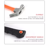 Marteau à griffes en acier au carbone de haute qualité 8/16/24OZ avec poignée TPR Portable pour le travail du bois OEM personnalisable