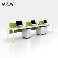 Table de bureau M & W 3 places bureau mobilier de bureau moderne poste de travail