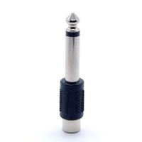 Connecteur noir 6,5 mm, prise mâle vers connecteur RCA femelle, prise RCA femelle, connecteur mâle