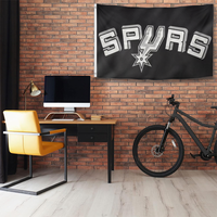 Livraison rapide, drapeau des San Antonio Spurs en polyester, impression numérique recto simple, 3x5 pieds, pour les fans de basket-ball
