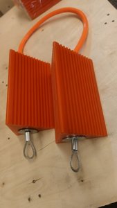 Par de topes de rueda de PU con cuerda de mango flexible, bloque antideslizante de uretano para neumáticos de avión, caravana y camión pesado - Product Image 4