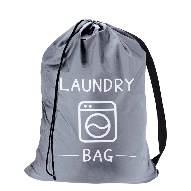 Drawstring Laundry Bag With Strap Heavy Duty Laundry Bags For Dirty Clothes Laundry Hamper Liner Basket