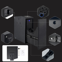 Coffre-fort pour arme de poing à déverrouillage 3 voies : empreinte digitale, clavier à code, clé mécanique, accès rapide par poussée/tirage, pour la maison et la table de chevet, direct usine OEM