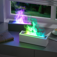 Diffuseur dynamique d'arôme d'huile essentielle d'humidificateur d'air ultrasonique d'USB d'effet de flamme de lumière LED colorée pour la maison