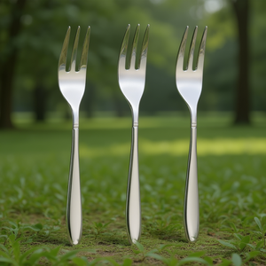 Ensemble de 3 fourchettes à dessert en acier inoxydable (15,2 cm) KAPPA Chrome poli CVL180C3 - Product Image 3