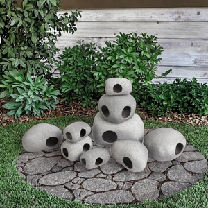 Adorno Ecológico de Cerámica con Forma de Cueva de Tres Agujeros para Acuario, Decoración para Peceras - Product Image 2