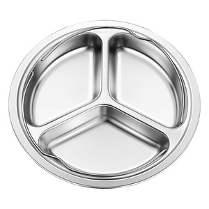 Stainless Steel Steaming Tray 3 Compartment Kitchen Dish For Baby Food Hand Wash Only - Product Image 1