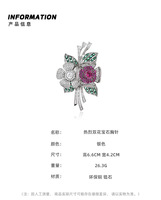 Broche de luxe XILIANGFEIZI en cuivre et zircon, accessoires de corsage et de manteau, vente en gros pour femmes