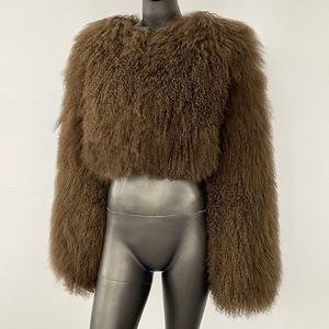 Ventes chaudes 2026, manteau en fourrure de laine ultra court tendance pour femmes, nouveau pour l'hiver - Product Image 4