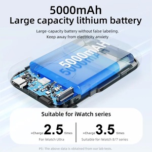 Nouvelle mini montre connectée avec chargeur sans fil coréen KC et batterie de 5000 mAh, puissance de sortie 10W - Product Image 5