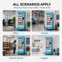 Máquina Expendedora Inteligente con Visión Artificial, 570L, Refrigerada por Aire, para Snacks y Bebidas, con Certificación CE ISO9001, para Tiendas, Fábricas y Cantinas