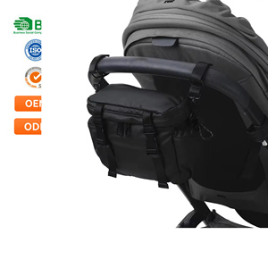 Sac de rangement étanche pour poussette avec sangle de fixation et bandoulière, sac à couches pour papa, vente en gros - Product Image 1