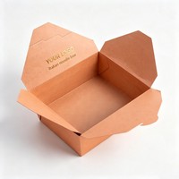 Boîte en papier jetable pour nouilles en gros, emballage alimentaire de haute qualité pour pâtes à emporter, boîte d'emballage pour pâtes à l'encre de soja