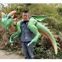 Marionnette de dragon animatronique faite à la main pour les défilés, les spectacles de rue et les activités des parcs d'attractions