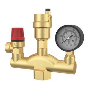 Bền Brass Nồi Hơi Thành Phần Tự Động Không Khí Vent Đo Áp Suất Van An Toàn Hiệu Quả Hệ Thống Sưởi Ấm Phần - Product Image 1