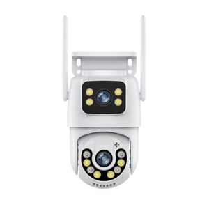 OEM Dual Lens 6MP PTZ HD <b>Camera</b> <b>Wireless</b> Outdoor Waterproof IP66 Wall Mounted Surveillance Monitor - Product Image 1