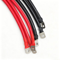 Cable de Batería de Cobre Personalizado de Fábrica con Terminales de Anillo, Cable de Conexión de Alta Corriente