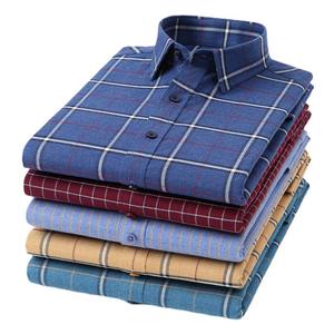 Logo personnalisé <span class=keywords><strong>2022</strong></span> Designer coton hommes Oxford à manches longues décontracté Vintage Plaid smoking chemises printemps à la mode brodé grande taille - Product Image 1