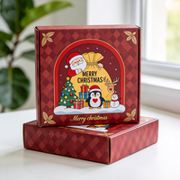 Boîte cadeau de Noël à carreaux imprimée offset en gros, production en 72h, boîte d'expédition en carton imperméable anti-écrasement