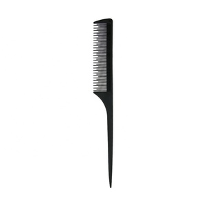 Peignes à cheveux droits noirs avec Logo personnalisé, peigne en Fiber de carbone antistatique pour Salon de coiffure professionnel pour coupe de cheveux - Product Image 6