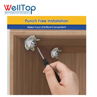 WELLTOP Offre Spéciale accessoires de meubles connecteur d'angle papillon en plastique en forme de L supports métalliques à angle droit pour armoire en bois