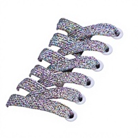 Lacets de chaussures élastiques sans nœuds GON22 Bling Diamond Cross Lock