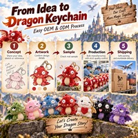 Porte-clés en peluche Dragon à marque privée, prêt à la vente pour les boutiques lifestyle, les concept stores, les coffrets cadeaux et les marques en ligne