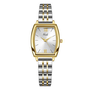 Montre élégante pour femme, niche rétro, montre-bracelet en acier inoxydable de forme tonneau, quartz - Product Image 6
