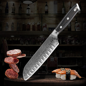 Ensemble de couteaux de cuisine ambidextres Waikin faits à la main en acier inoxydable 4Cr13, 10 pièces, Pakkawood, Chef, Utilitaire, Désosseur, Nakiri, <span class=keywords><strong>Kiritsuke</strong></span> - Product Image 3