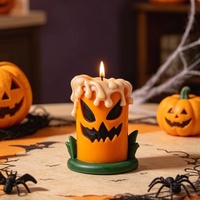 Moule en silicone Cylindre Maléfique Early Riser FM1871 pour bougies DIY, projets de décoration d'ornements de démon en plâtre pour Halloween