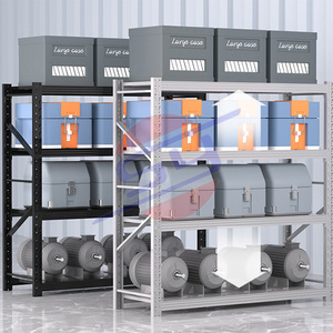 Étagères de rangement de taille moyenne Support de <span class=keywords><strong>palettes</strong></span> en acier sans bouchon en métal épaissi Supports de rayonnage d'entrepôt réglables - Product Image 3