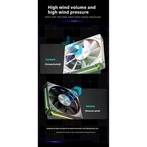 Gamer-X OEM Ball Bearing ARGB 4Pin 120mm Gaming <b>Computer</b> Case <b>Fan</b> - Product Image 1