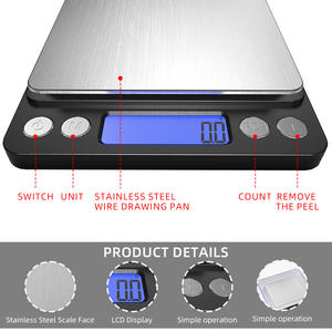 Changxie Factory Digital Balance Wiege gramm Taschen waage 1kg 2kg 3kg 5kg 0,1g 0,01g Digital <span class=keywords><strong>Food</strong></span> Küchen waage - Product Image 5